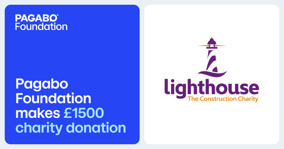Pagabo Foundation Donates £1,500 to Lighthouse Construction Industry Charity